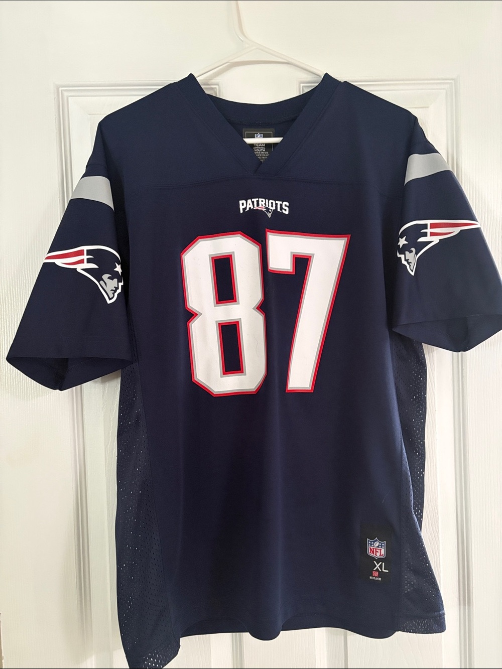 #87 Navy Boys Patriots Jersey - Gronkowski